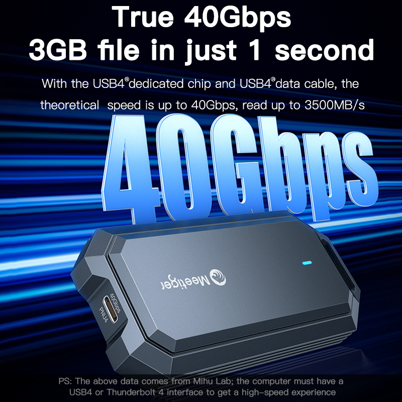Meetiger 40Gbps M.2 SSD Enclos - Usb4 40Gbps External Ssd 8Tb recension och pris